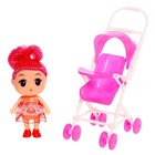Кукла малышка «Алина» с коляской, цвета МИКС - фото 3887672