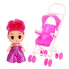 Кукла малышка «Алина» с коляской, цвета МИКС - фото 3887673