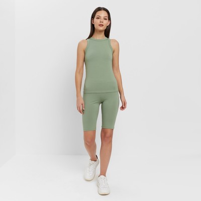 Майка женская MINAKU: Basic line, размер 46, оливковая