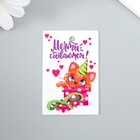 Бирка картон "Желая счастья" 4х6 см - фото 11029477