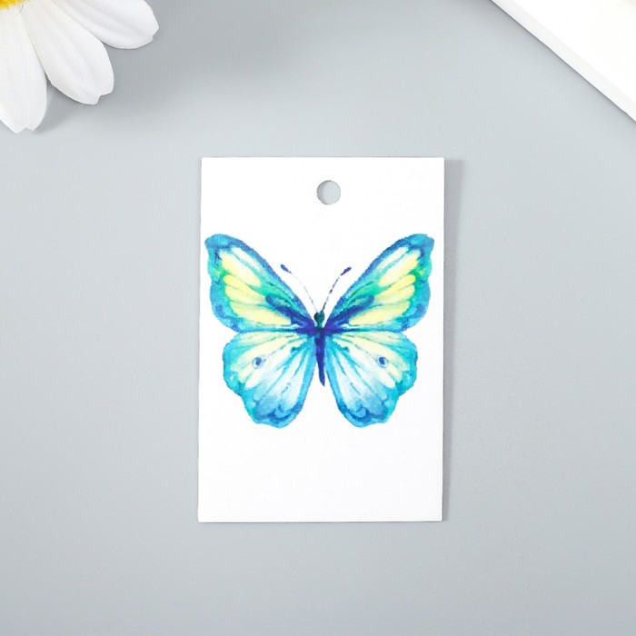 Бирка "Бабочка голубая" 4х6 см - Фото 1