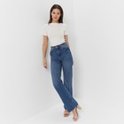 Футболка женская с вырезом лодочка MINAKU SLIM FIT: цвет ваниль, р-р 44 - Фото 5