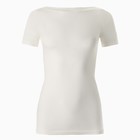 Джемпер (лонгслив) женский с вырезом лодочка MINAKU: Basic line цвет ваниль, р-р 46 - фото 805189719