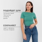 Футболка женская с вырезом лодочка MINAKU SLIM FIT: цвет оливковый, р-р 48 - Фото 12