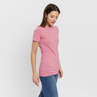 Футболка женская с вырезом лодочка MINAKU SLIM FIT: цвет лиловый, р-р 48 - Фото 2