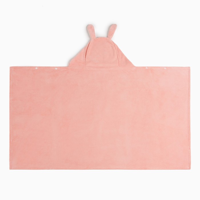 Полотенце с капюшоном Крошка Я, цвет розовый, 67х120 см, 100% п/э, 280 г/м2 - фото 1909066462