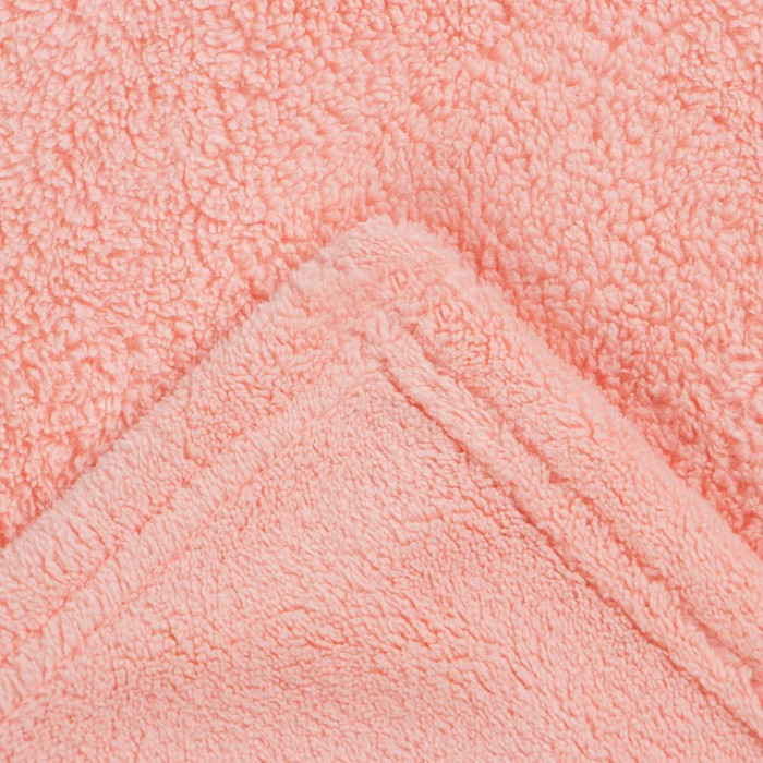 Полотенце с капюшоном Крошка Я, цвет розовый, 67х120 см, 100% п/э, 280 г/м2 - фото 1909066463
