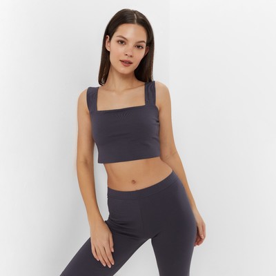 Топ женский MINAKU: Basic line, графит, размер 44