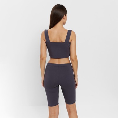 Топ женский MINAKU: Basic line, цвет графитовый, размер 46