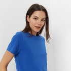 Футболка женская Basic line цвет электро, р-р 44 - фото 21960794