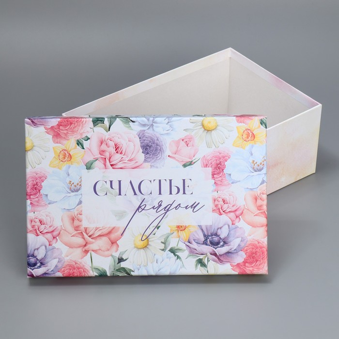 Набор коробок 5 в 1, упаковка подарочная, «Цветы», 22 х 14 х 8.5‒ 32.5 х 20 х 12.5 см - фото 1907604898