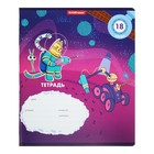 Тетрадь 18 листов в клетку ErichKrause "Коты в космосе", обложка мелованный картон, блок офсет, белизна 100%, МИКС (комплект 10 шт) - фото 23022641