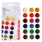 Краски акварельные 18 цветов ErichKrause Basic, эконом упаковка, без кисти, картон с европодвесом - фото 7526820