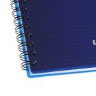 Тетрадь на спирали, 80 листов в клетку, ErichKrause Total Blue, пластиковая обложка, блок офсет 100% белизна, синяя - фото 24384276