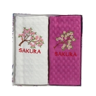 Салфетка JUANNA LUX SAKURA вафля 50*70 см 2 шт, МИКС в коробке - Фото 2