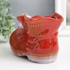Сувенир керамика "Ботинок с зайчиком" красный 7х13,5х9,5 см - Фото 4
