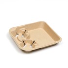 Поднос бумажный с двумя держателями 22 х 25 х 4 см 9423592