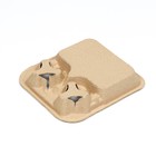 Поднос бумажный с двумя держателями 22 х 25 х 4 см 9423592