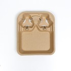 Поднос бумажный с двумя держателями 22 х 25 х 4 см 9423592