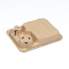 Поднос бумажный с двумя держателями 33 х 26,5 х 4,7 см (комплект 100 шт) - фото 34300211