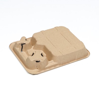 Поднос бумажный с двумя держателями 33×26.5×4.7 см