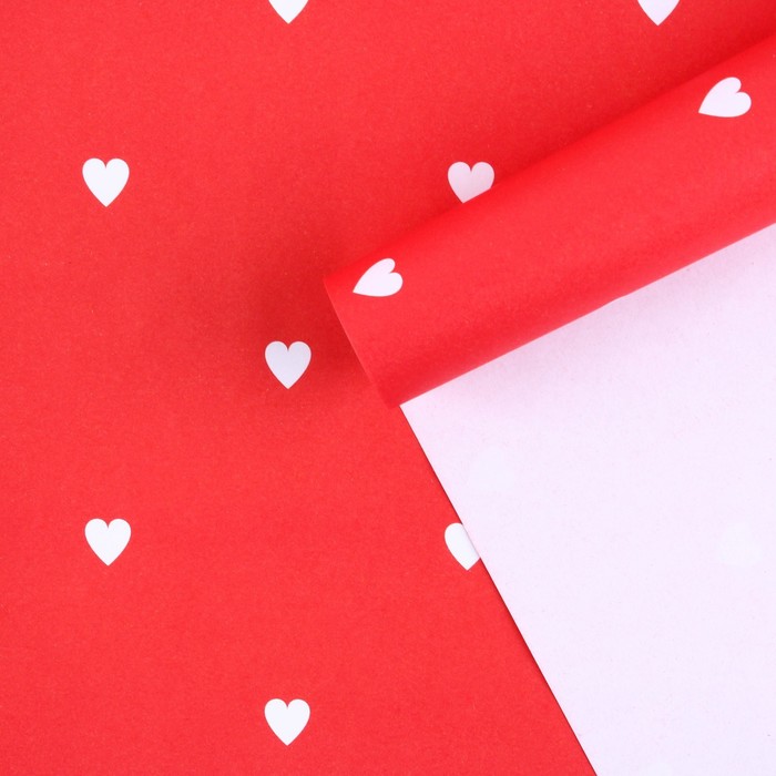 Бумага упаковочная крафтовая «Сердце для тебя», 50 х 70 см - Фото 1