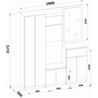 Шкаф для одежды «ШО-4», 600 × 360 × 2172 мм, цвет белый - Фото 6