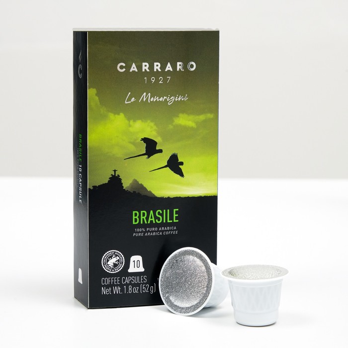 Кофе молотый в капсулах Carraro BRASILE, 52 г - Фото 1