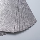 Фоамиран глиттерный Magic 4 Hobby 2 мм, цв.темное серебро, 20х30 см - Фото 2