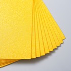 Фоамиран глиттерный Magic 4 Hobby 2 мм, цв.темно-желтый, 20х30 см - Фото 2