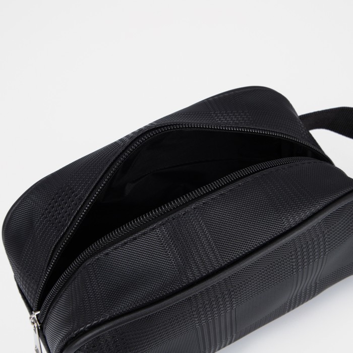 Косметичка на молнии, цвет чёрный 32689