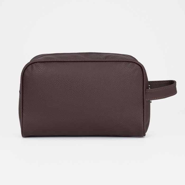 Косметичка на молнии, цвет коричневый 32693