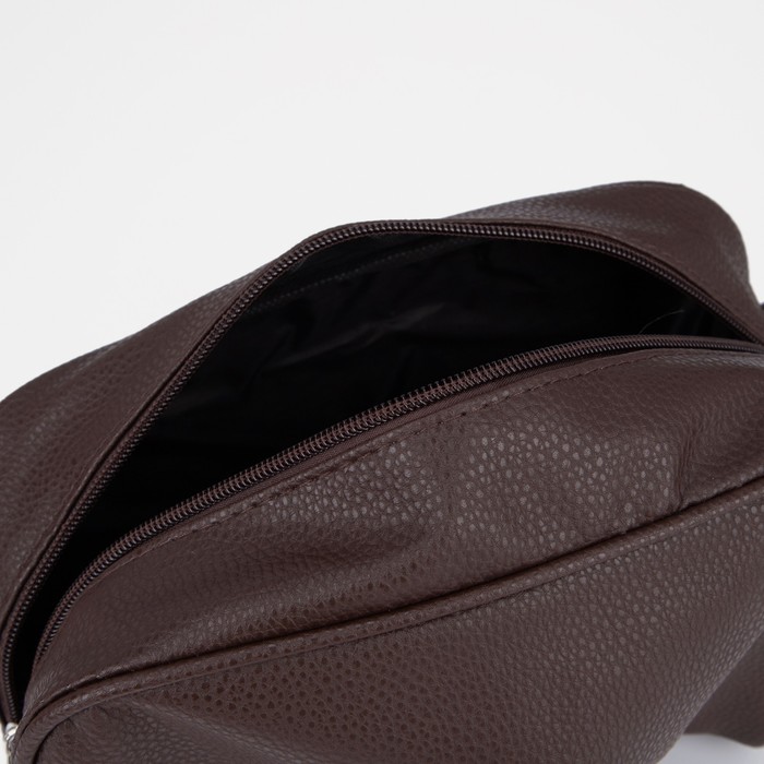 Косметичка на молнии, цвет коричневый 32693