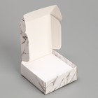Коробка под бижутерию, упаковка, «Мрамор», 7.5 х 7.5 х 3 см - Фото 3