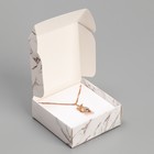 Коробка под бижутерию, упаковка, «Мрамор», 7.5 х 7.5 х 3 см - Фото 4
