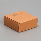 Коробка подарочная под бижутерию крафтовая, упаковка, «With love», 7.5 х 7.5 х 3 см - Фото 3