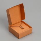 Коробка подарочная под бижутерию крафтовая, упаковка, «With love», 7.5 х 7.5 х 3 см - Фото 4