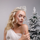 Кольцо с камнем «Фантазия» туман, белое в серебре, безразмерное - Фото 2