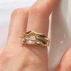 Кольцо «Фантазия» туман, цвет белый в золоте, безразмерное - Фото 1