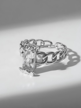 Кольцо «Фантазия» мираж, цвет белый в серебре, безразмерное  (артикул 9328639)  большой выбор товаров оптом и в розницу по низким ценам с доставкой