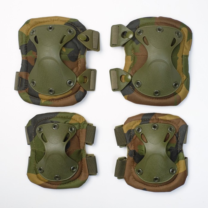 Набор наколенники 17×20 см и налокотники 14×17.5 см, хаки - Фото 1