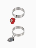 Кольца парные «Сердце», 2 шт. на магните, цвет красно-серебряный, безразмерные - Фото 4