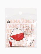 Кольцо с надписью «Вино», цветное в серебре, размер 18 - Фото 6