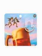 Кольцо с надписью «Пиво», цветное в золоте, размер 17 - Фото 7