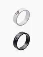 Кольца парные «Сердца инь-ян», 2 шт., размер микс, чёрно-белое - Фото 1