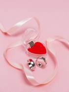 Кольца парные «Сердца», 2 шт. чёрно-красное в серебре, размер 17 - Фото 6