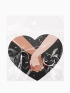 Кольца парные «Сердца», 2 шт. чёрно-красное в серебре, размер 17 - Фото 6