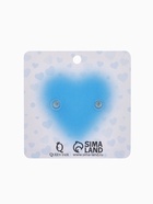 Серьги с эмалью «Сердце» мультик, цвет синий в золоте - Фото 7