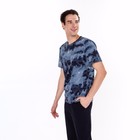 Комплект домашний мужской (футболка/брюки), цвет серый/чёрный, размер 54 9447046