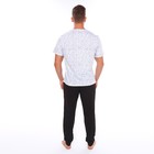 Комплект домашний мужской (футболка/брюки), цвет белый/чёрный, размер 50 - Фото 4